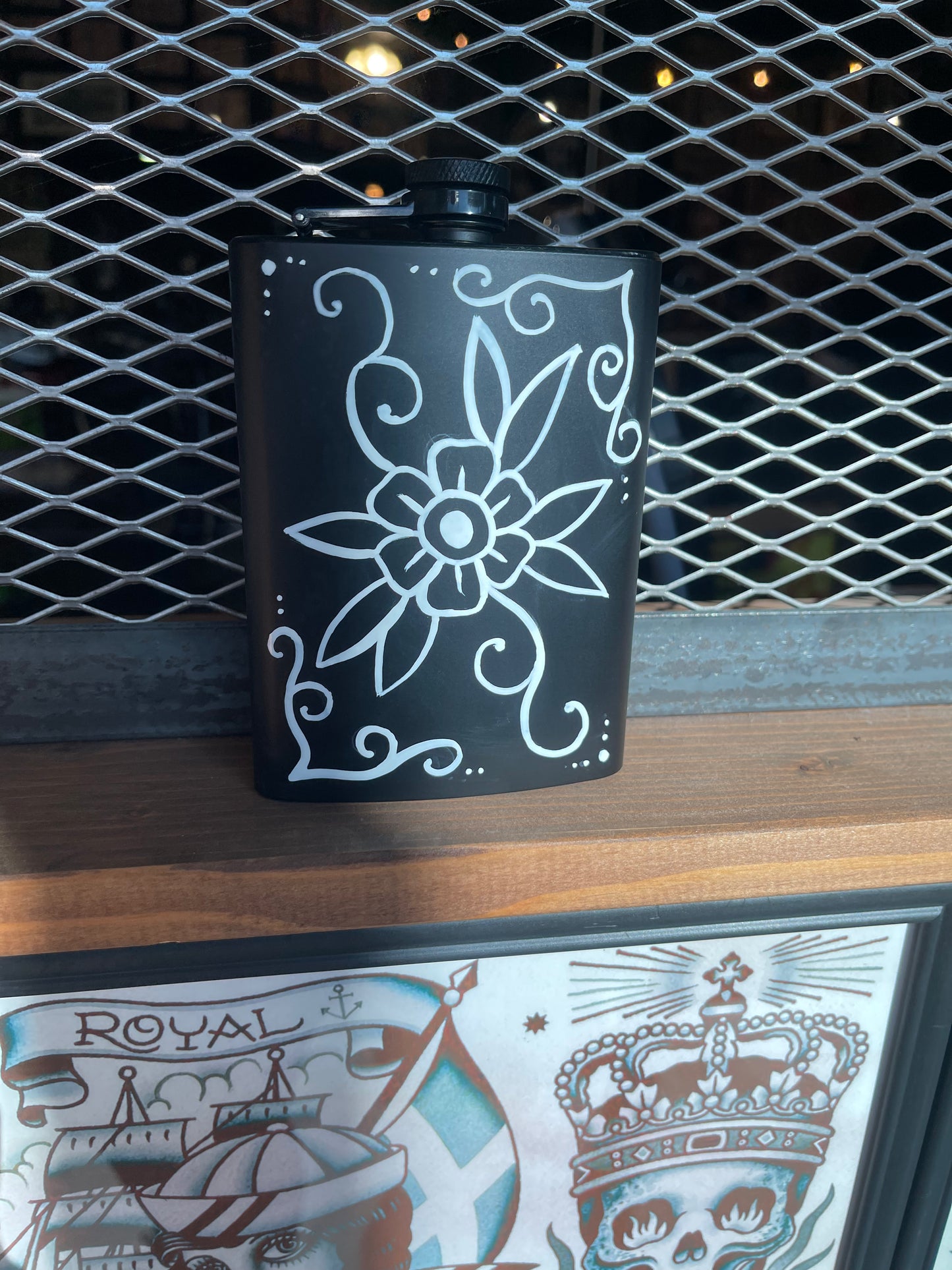 Custom Painted Flask