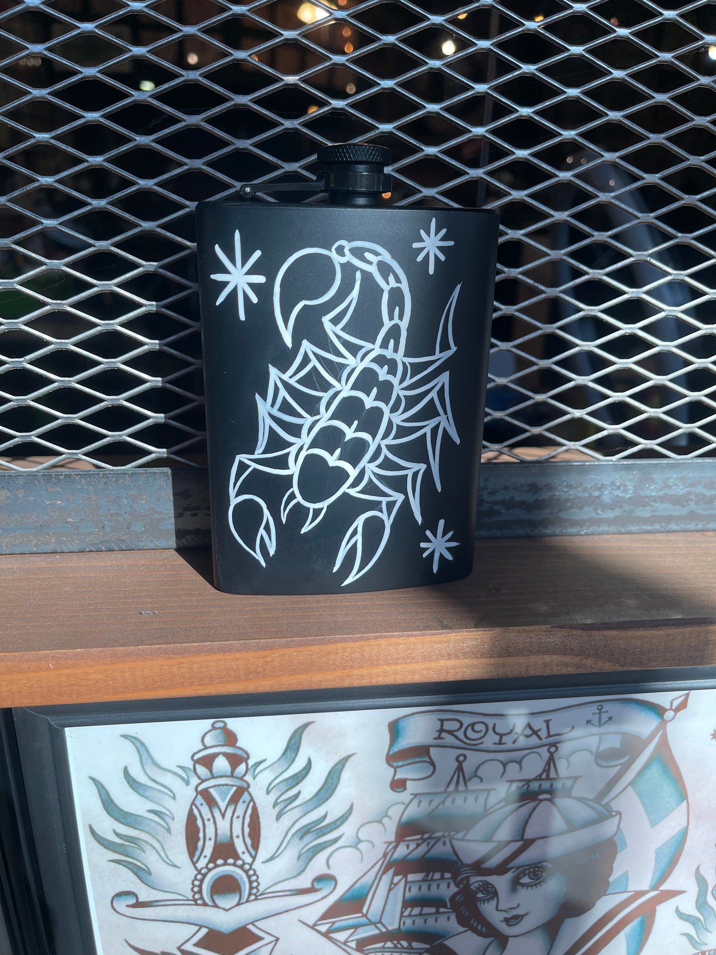 Custom Painted Flask